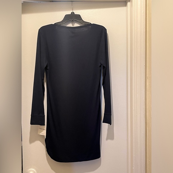 Calvin Klein Navy Blue Long Sleeve Nightshirt - Picture 2 of 6